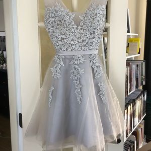 Lace Gray Dress